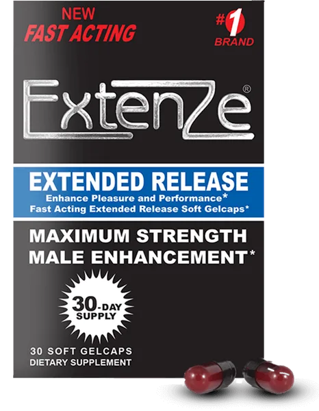 ExtenZe maximum strength male enhancement gelcaps box